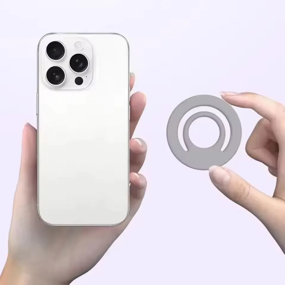 Magnetischer Silikonständer, Fingerring, Autotelefonhalter für iPhone 16, 15, 14 Pro Max, Samsung S25 Ultra, Xiaomi-Telefonzubehör