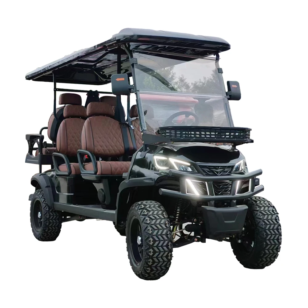 

Stable and Comfortable Factory 4 Seater Lifted Off Road Electric Golf Buggy Hunting Cart