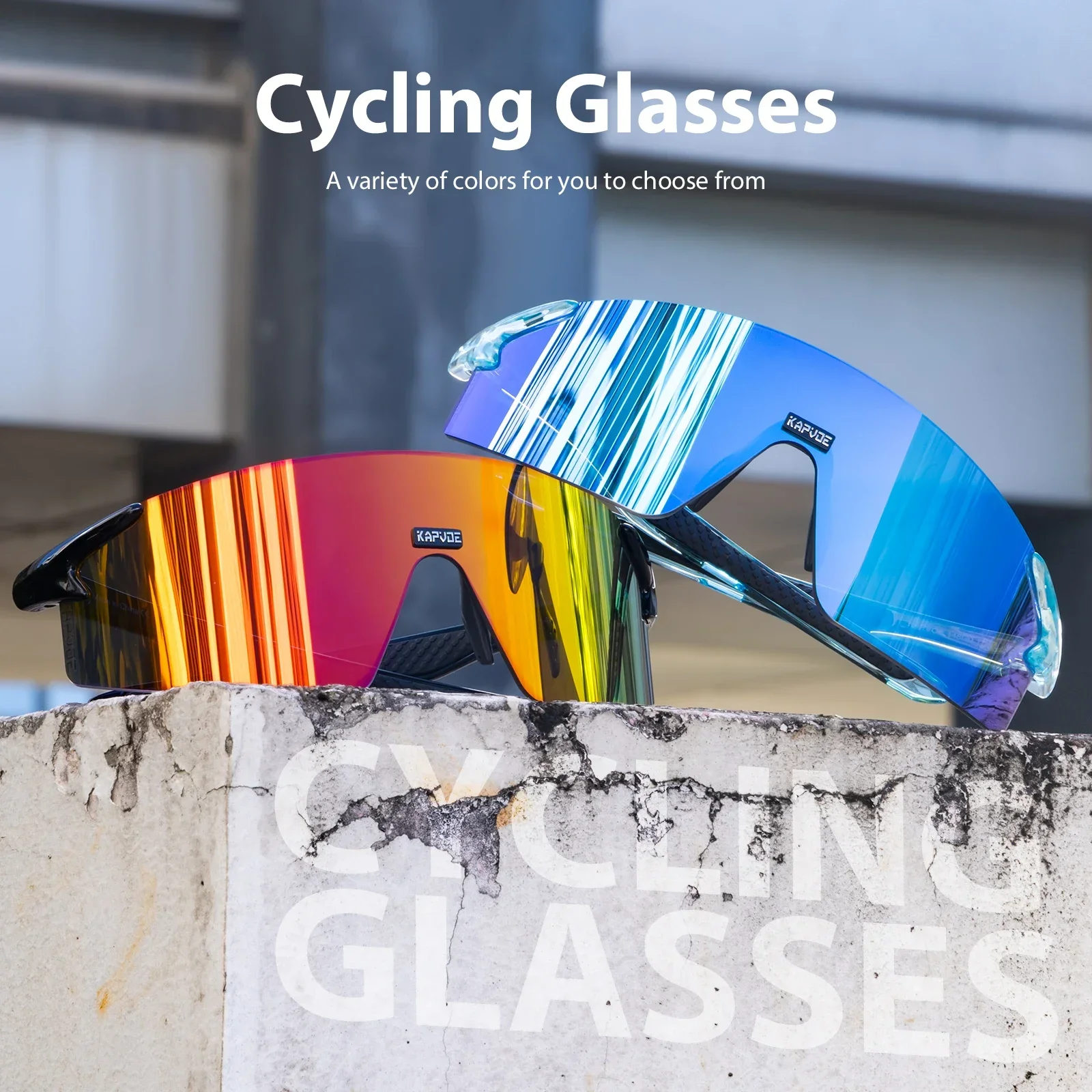 Kapvoe lunettes de cyclisme légères pour hommes Sports de plein air lunettes de soleil lunettes de vélo de montagne route vtt lunettes de vélo course UV400