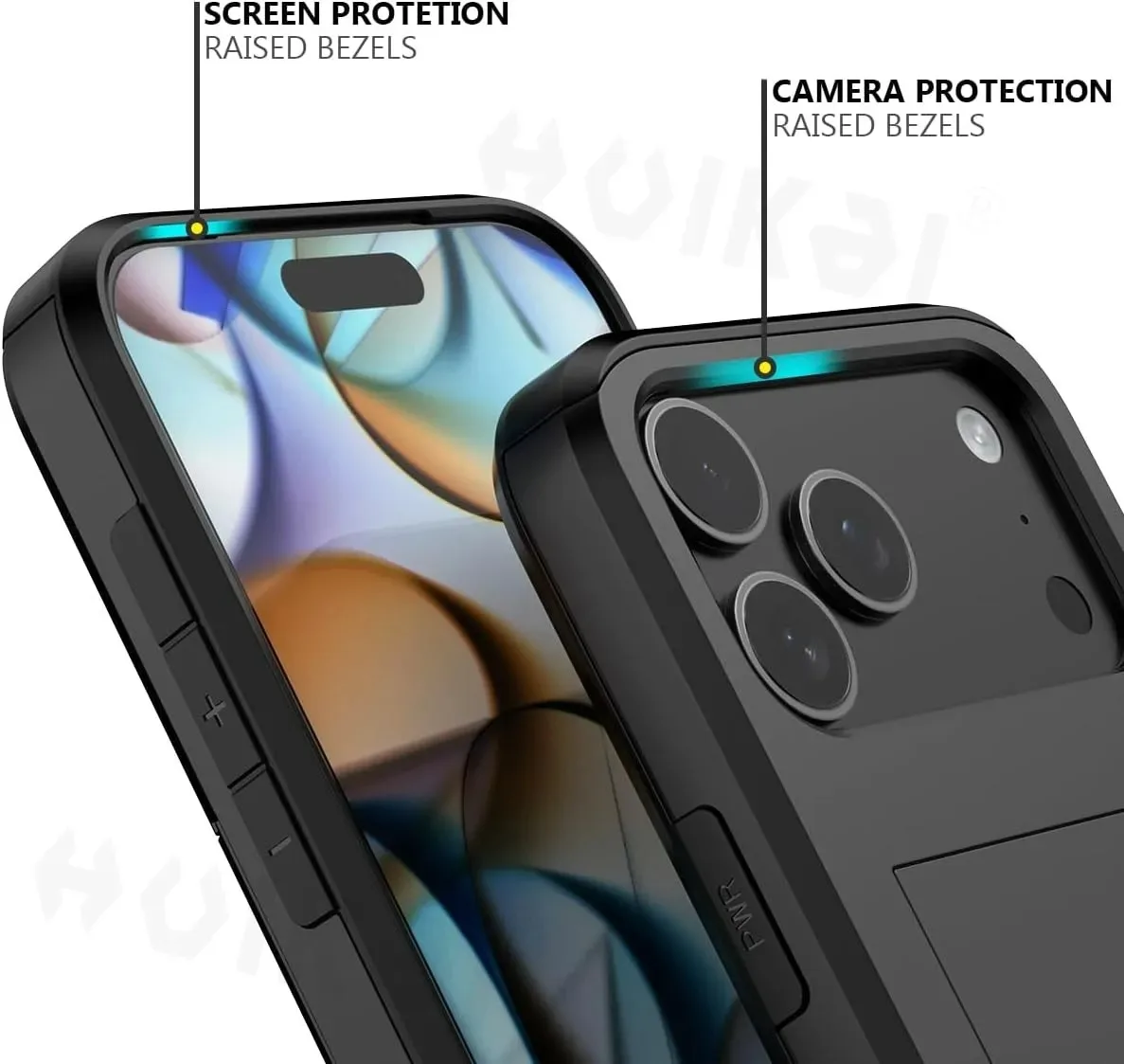 Case For iPhone 17 Pro Max 16 Pro Max 17e 15 14 13 12 11 Wallet Card Holder Slide Slot Slim Hard PC Heavy Duty Protective Covers