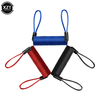 1.2m 오토바이 스쿠터 디스크 잠금 케이블 보안 알림 도난 방지 자전거 모토 도구 자전거 경고 스프링 로프 와이어 헬멧