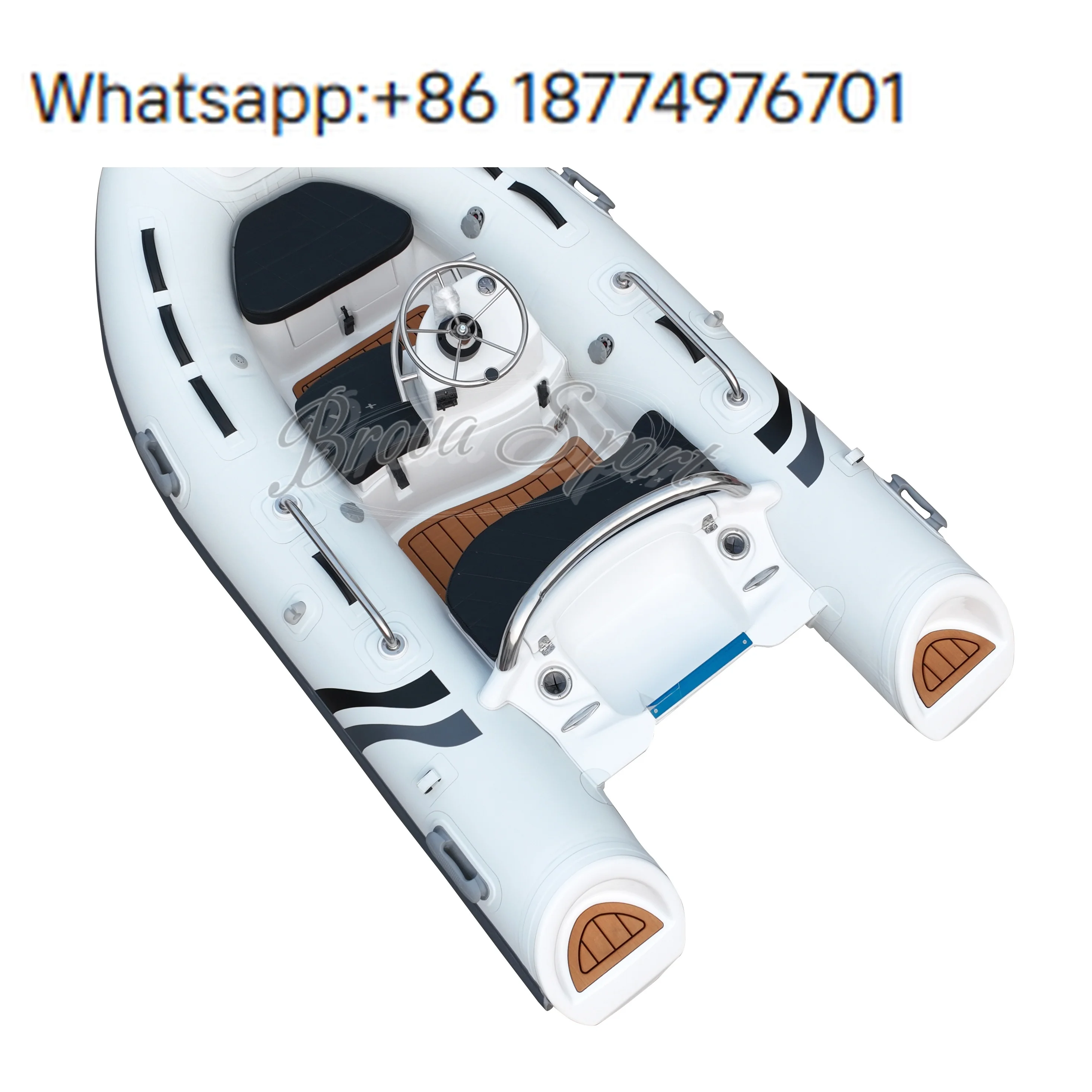 Best Selling 10ft Rib300 Orca Hypalon/PVC Semi-Rigid Fiberglass Open Fishing Inflatable  Boat