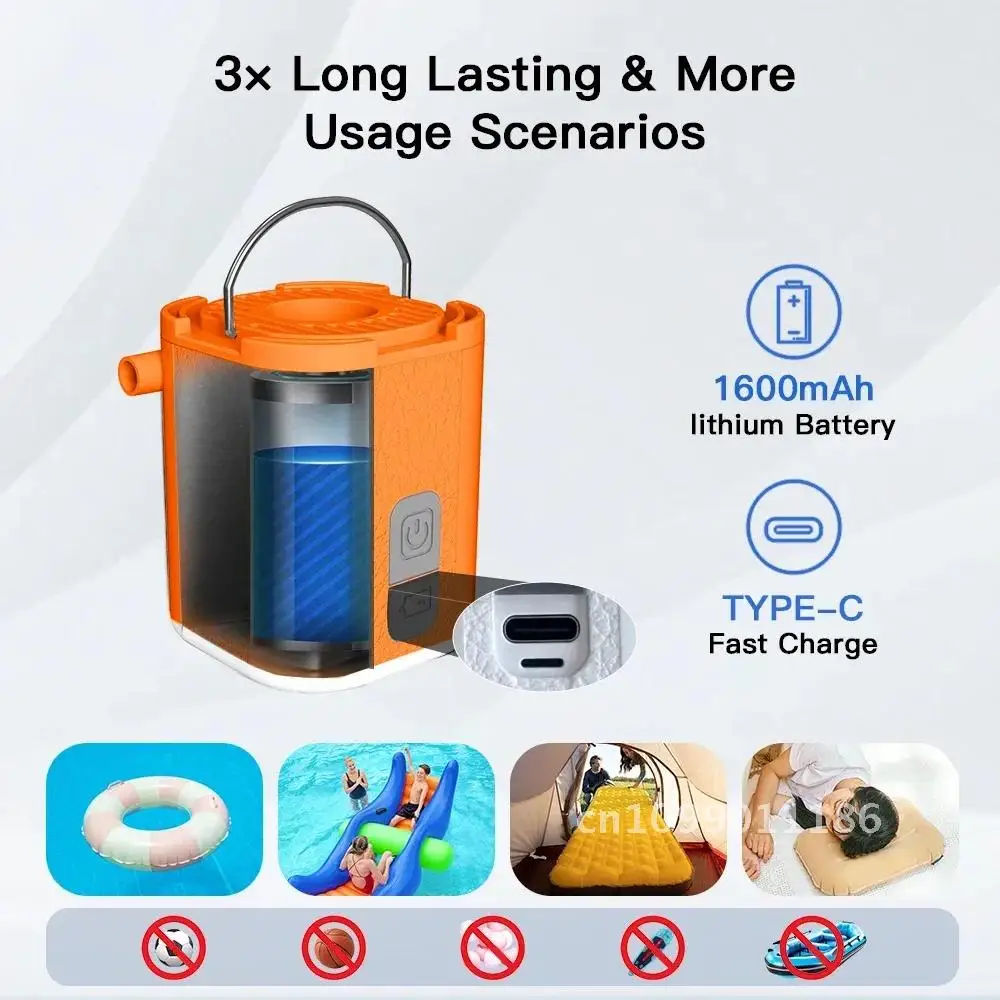 

Aerogogo GIGA PUMP TINY: 3-in-1 Mini Pump Portable Inflator for Camping Sleeping Pad Mattress Lightweight for Easy Use