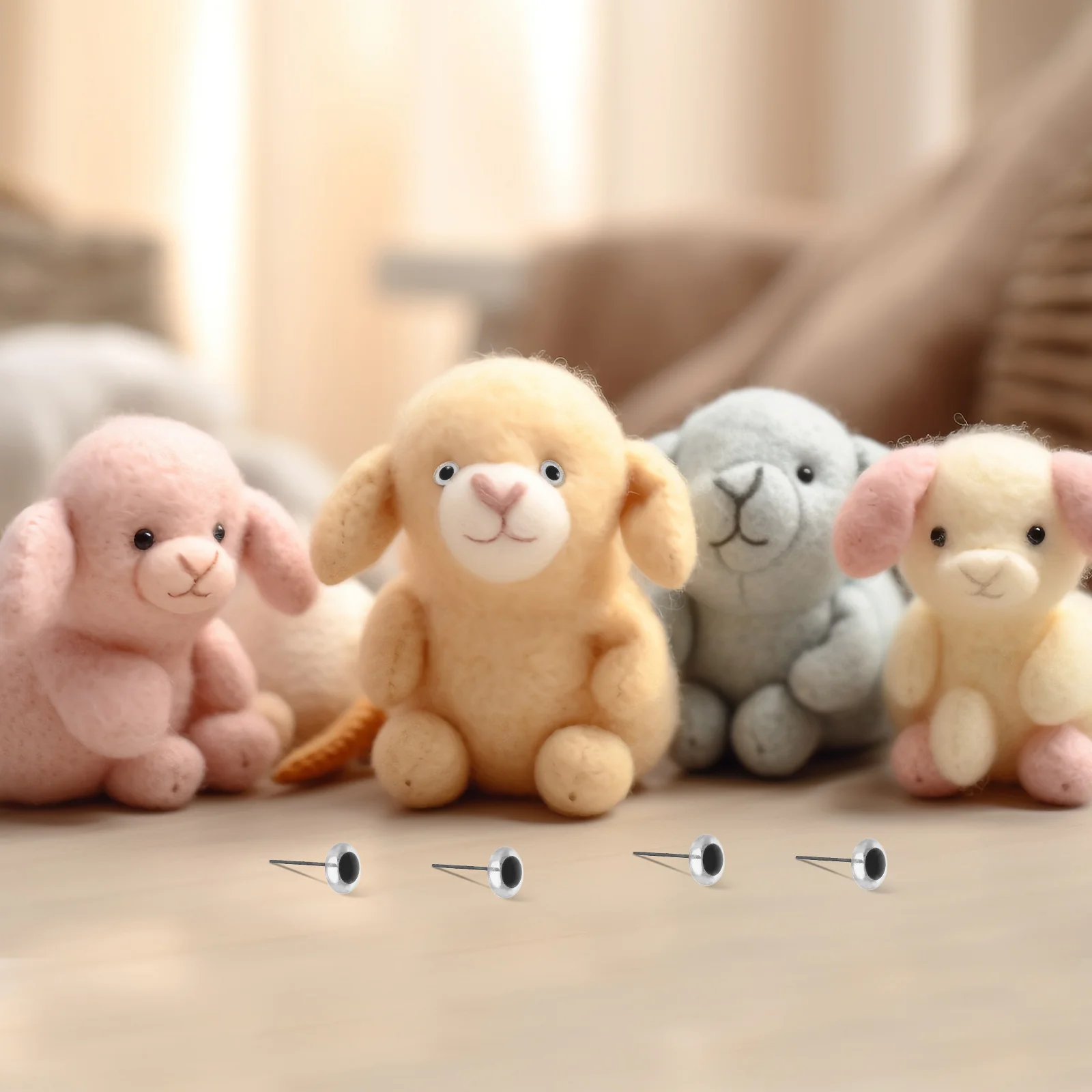 100 Stuks Glas Veiligheidsogen Realistische Ronde Oogbollen 3-12Mm Voor Gehaakte Naaldvilten Gebreide Dieren Maken ambachten