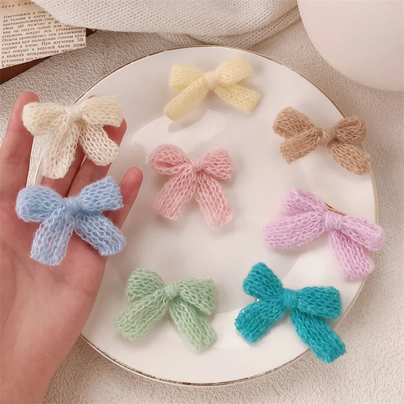 2 Stuks Zoete Leuke Kleurrijke Herfst Winter Strik Haarspeld Mode Dopamine Side Clip Voor Vrouwen Meisjes Kawaii Haaraccessoires Geschenken