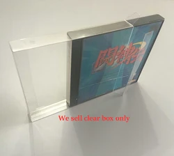 Transparent Clear box For PS1 Game card plastic PET Protector collection storage protective box