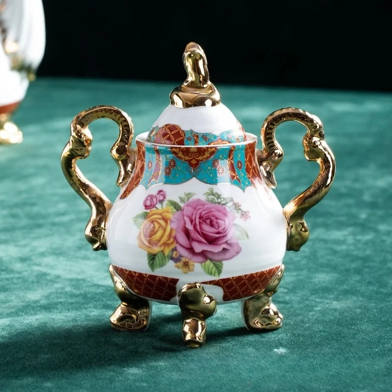 Northern European Ceramic Coffee Tea Cup Set Luxury Porcelain Coffee Tea Sets With Tray