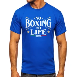 Camiseta Vintage con estampado de gimnasio sin boxeo y No Life para hombre, camisetas clásicas deportivas 100% de algodón para hombre y mujer, ropa deportiva