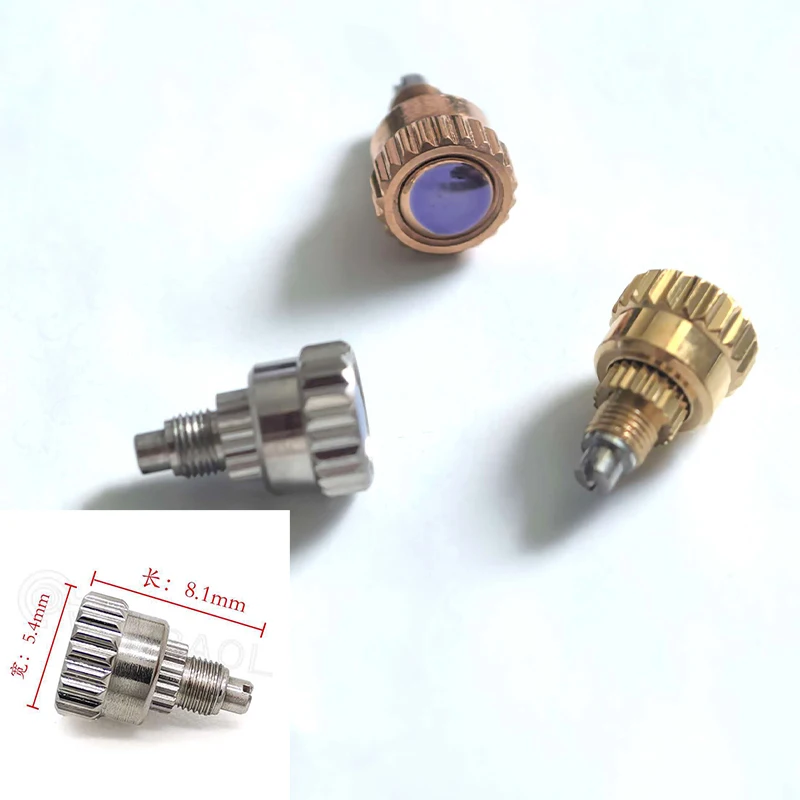 Mod Dia 5.45 mm Stainless Steel Watch Crown Screw Pusher Crown Crown tube Screw key Replace Daytn Case Crown Parts