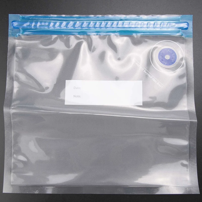 Reusable Vacuum Food Storage Zipper Bags Set