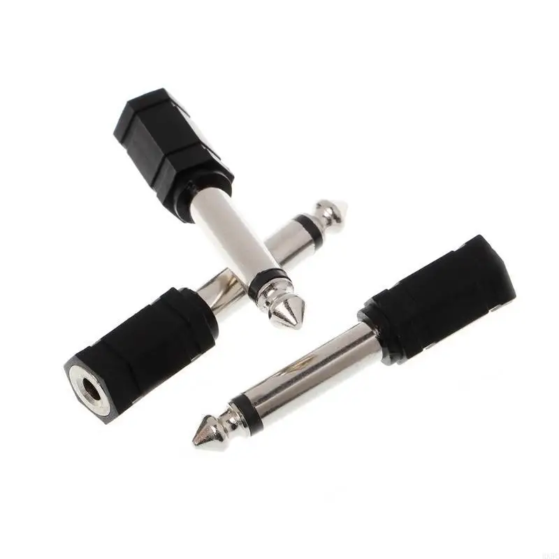 3 шт. 6,35 мм 1/4 "Моно -заглушка до 1/8" 3,5 мм Джек Женский Адаптер конвертер