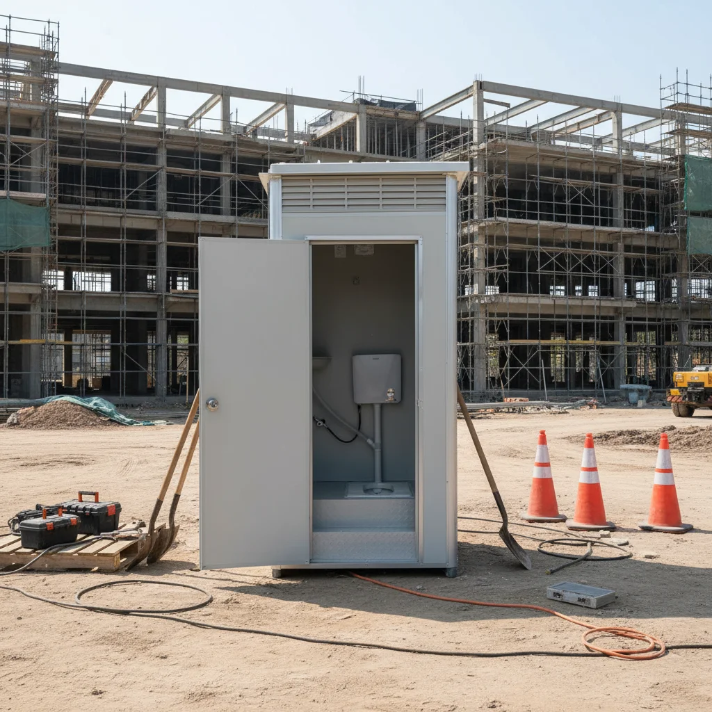 

Современный портативный туалет в индустриальном стиле для улицы, офиса, парка, квартиры, школы, больницы, из стальных сэндвич-панелей, прочный, акция