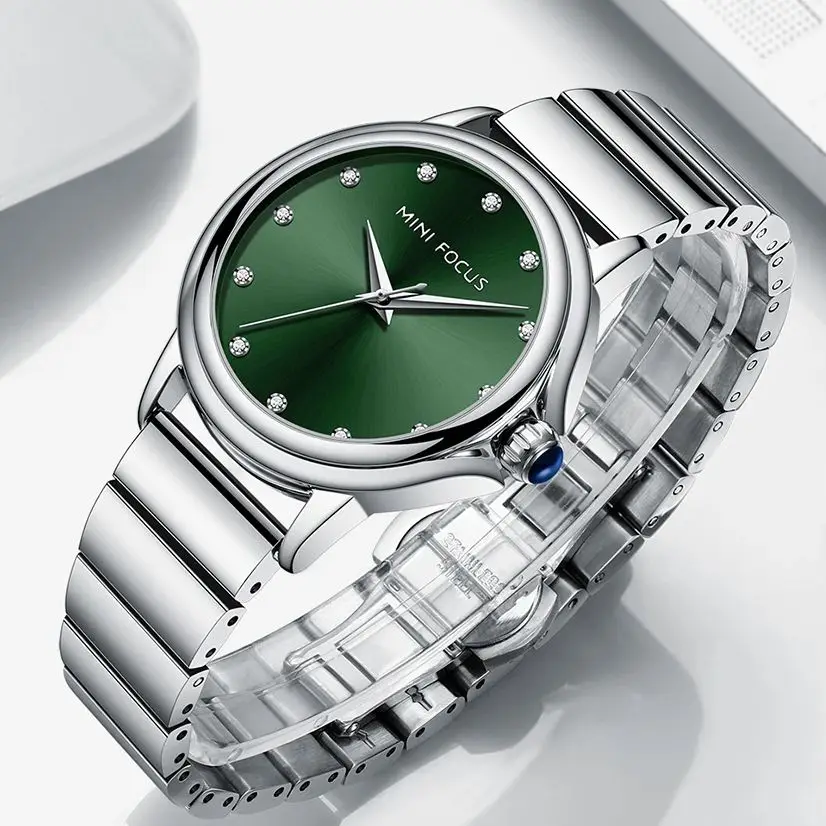 

MINI FOCUS модные женские кварцевые часы браслет из нержавеющей стали водонепроницаемые женские часы роскошные элегантные женские часы 0493L