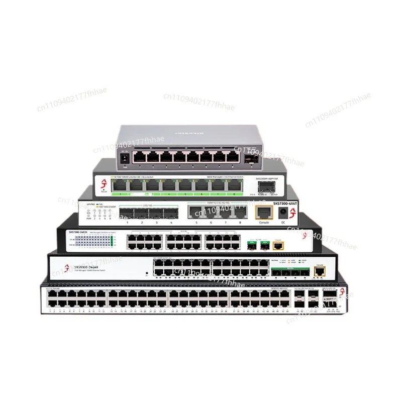 Switch 2.5G 10G/100G Photoelectric Hybrid Two-layer Three-layer Network Management Vlan Division Port Broadband 8 12 24 48 Ports