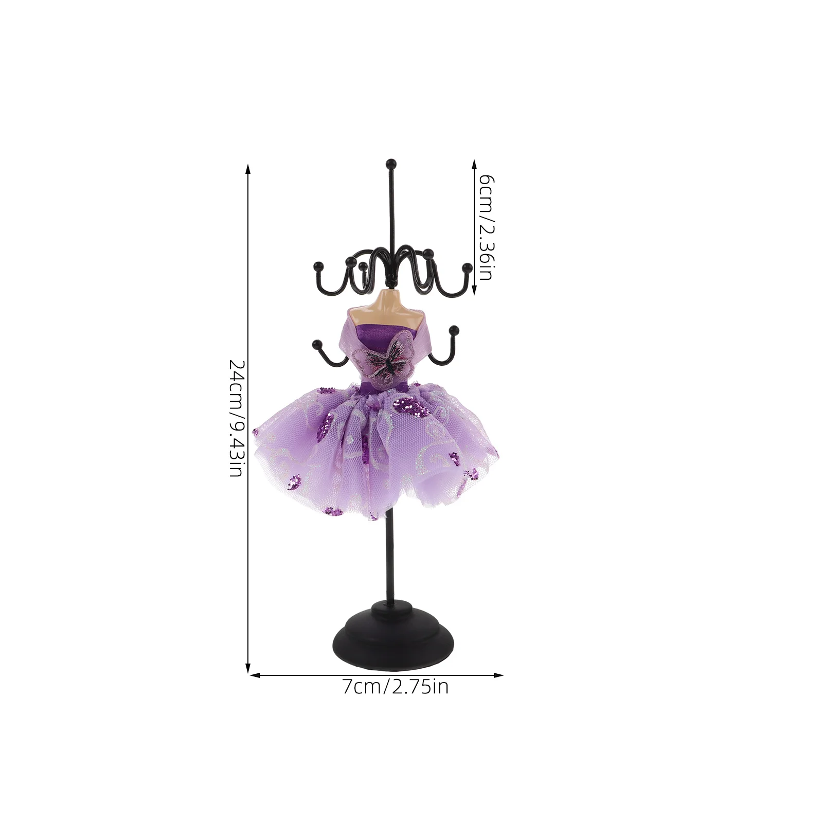 Mannequin Jewelry Display Stand Dress Necklace Baby Human Model Violet Miss