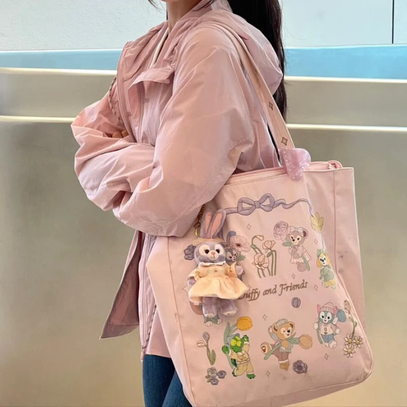 2024 Disney Spring Limited Edition Duff And Friends Pink Handbags Linabell Stellalou Keqi An Tote Bag Shoulder Bag Portable Gift