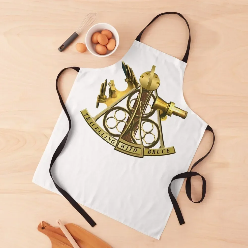 

Travelling With Bruce Sextant logo Apron Kitchen Tools Kitchen Chef For Nail Stylist Manicurists Apron