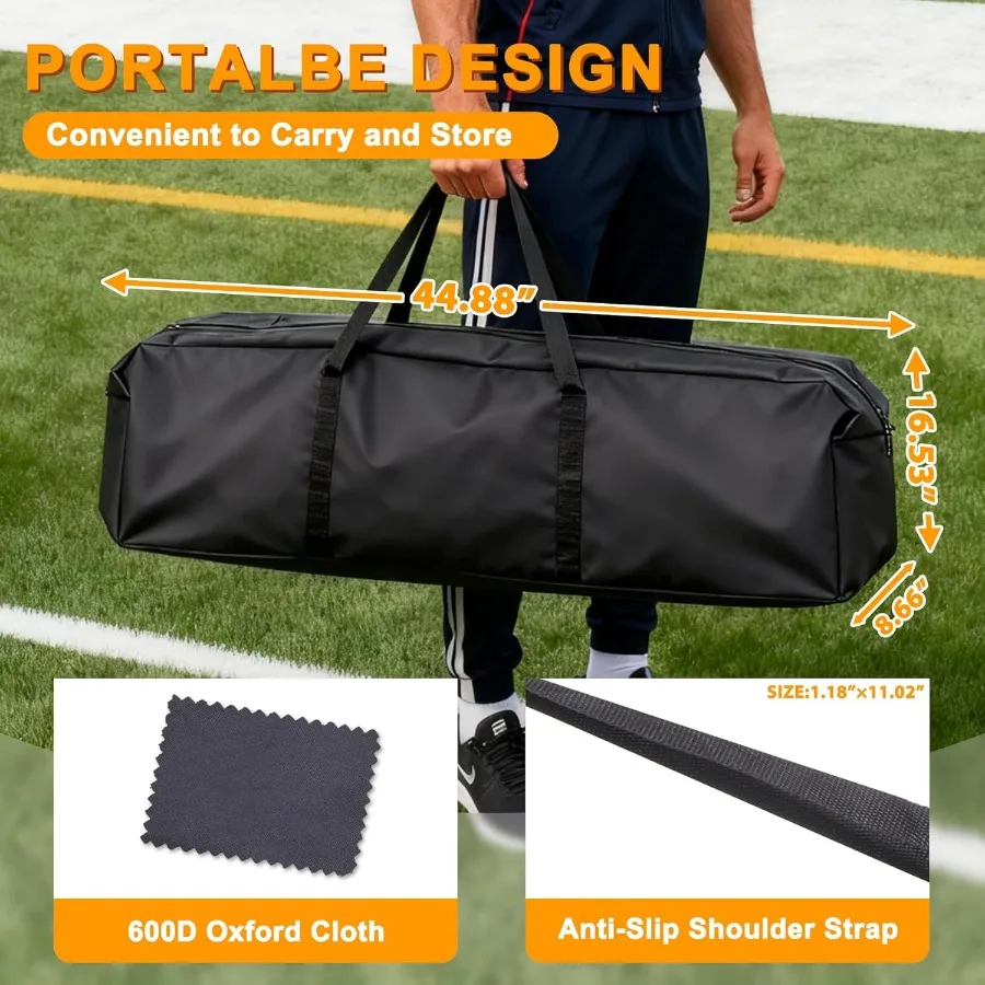 ประตูฟุตบอลแบบพกพาสำหรับฝึกซ้อมในสวนหลังบ้าน: ขนาด 12x6 ฟุต 10x6.5 ฟุต และ 8x5 ฟุต ปรับขนาดได้สำหรับผู้ใหญ่ น้ำหนักเบาและทนทาน