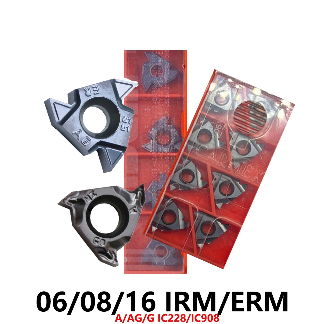 

Original 16IR 16ER 06IRM 08IRM 16ERM 16IRM A60 AG55 AG60 G55 G60 IC228 IC908 Threading Carbide Inserts CNC Tools Lathe Cutter