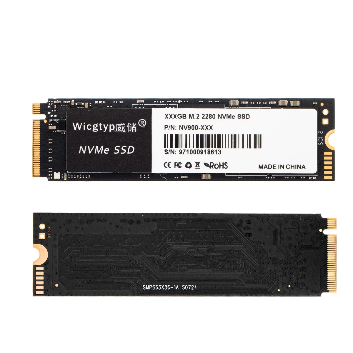 M2 SSD NVMe 256GB Wicgtyp M.2 PCIe 128GB 120GB 512GB 1T Disco de estado sólido 2280 Disco rígido interno para laptop desktop