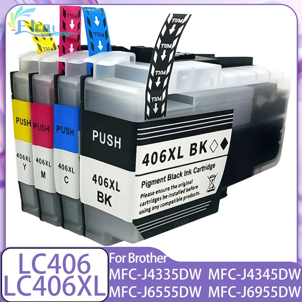 

Чернильный картридж LC406 LC406XL, совместимый с принтером Brother MFC-J4335DW MFC-J4345DW MFC-J4535DW MFC-J5855DW MFC-J5955DW J6555DW