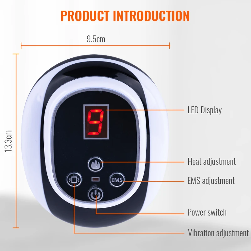 

Professional Grade EMS Vibration Body Brush - Electric Muscle Stimulator for Fat Burning & Skin Tightening with 9 Speeds