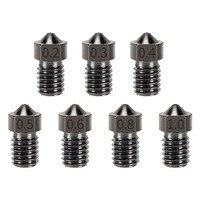V6 Nozzle Hardened Steel 0.2/0.4/0.6/0.8/1mm 1.75mm Filament M6 3D Printer Nozzle For Ender 3 Hotend Titan Extruder Prusa i3 MK3