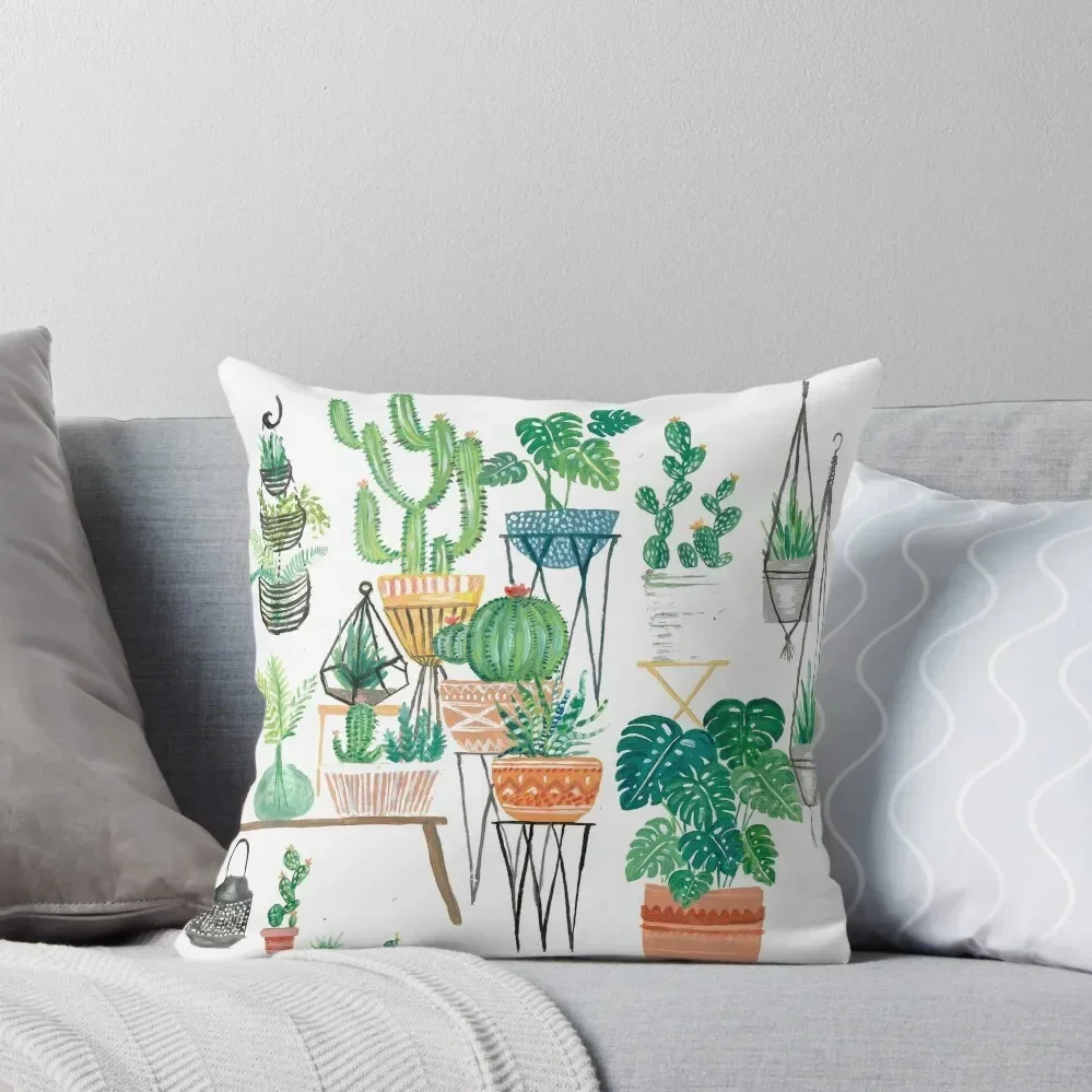 

Potted Jungles Throw Pillow christmas supplies Couch Pillows Cushions For Children luxury decor pillow