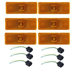 2/4/6/8/10PCS LED Side Marker Lights For Mercedes Truck Actros Atego Axor Truck 0005445211 0005445311 0005445411 emark With plug