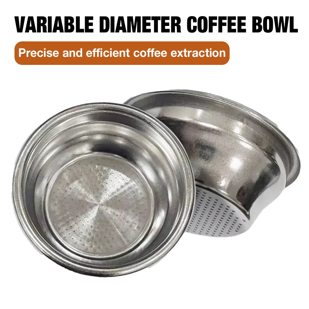 58MM Espresso Portafilter Filter Basket Variable Diameter Coffee Bowl Stainless Steel Coffee Filter Pour-over Coffee Accessories