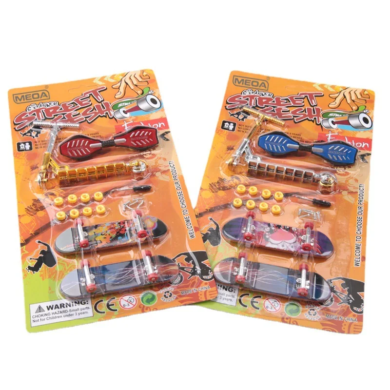 Beginners Nieuwigheid Mini Vinger Scooter Rolschaatsen Schoen Set Tool Assembly Nieuwe Unieke Vingertop 6 Jaar Oud Speelgoed model