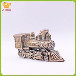 New 3D Locomotive Silicone Mould Jelly Chocolate Cake Baking Silicone Molds Retro Locomotive Suitable for Candle Soap Resin Mold