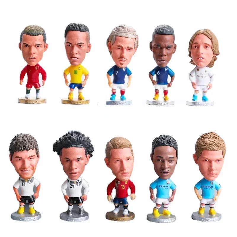 New 2.5inch Collection Doll Football star Soccer Star C.Ronaldo Figure Model Car Ornaments r Figures Souvenirs Toys Gifts