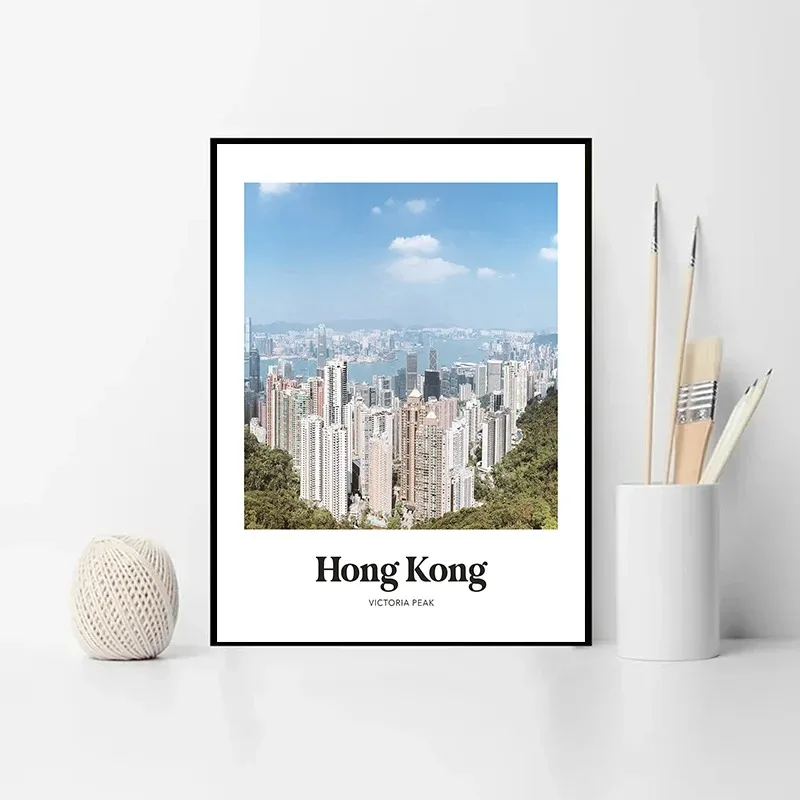 Travel City View Posters Hong Kong Malaysia Penang Langkawi Tokyo Prints Canvas Printing Wall Art Picture for Room Home Decor