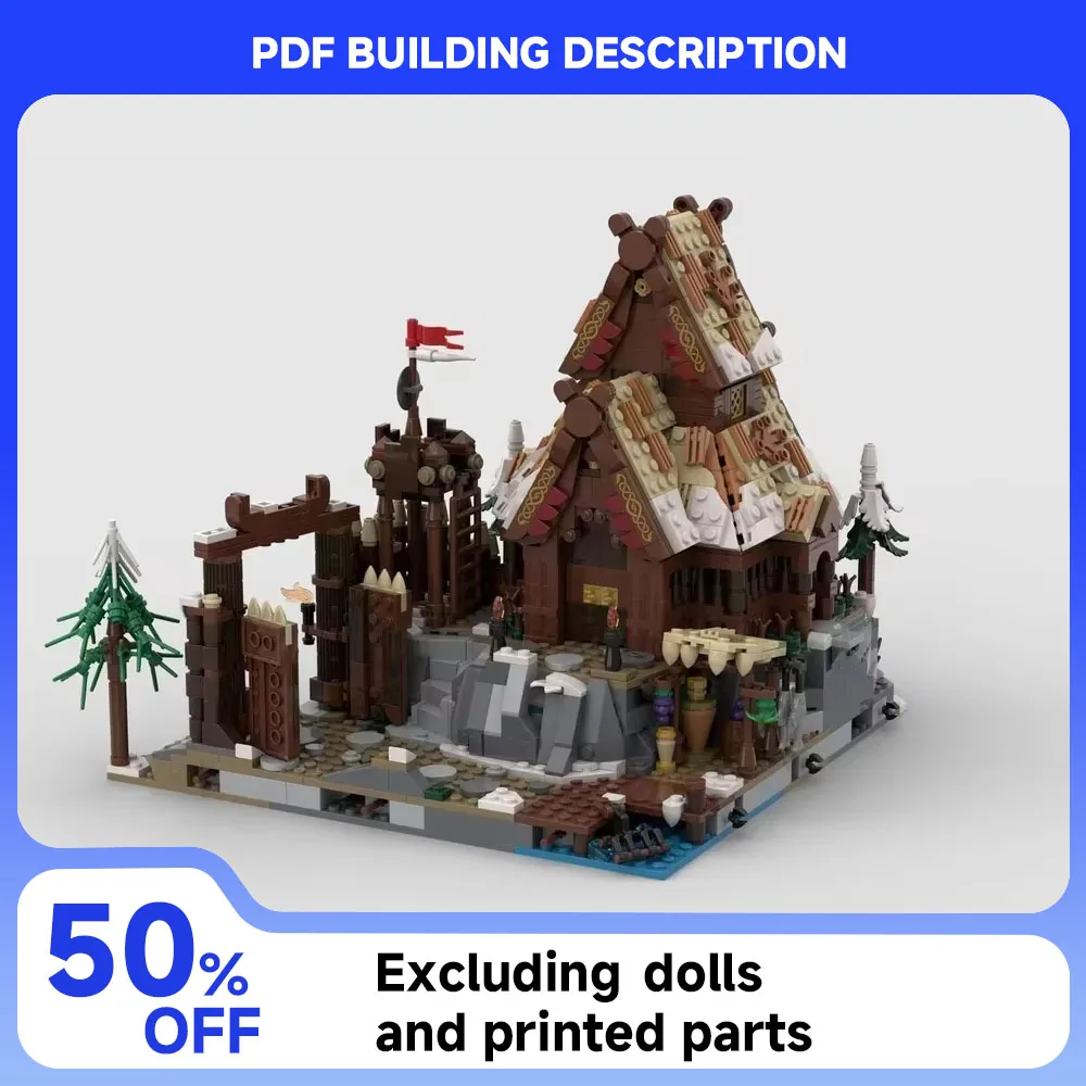 Nieuwe MOC Middeleeuwse Straatbeeld Viking Uitbreiding Hut Onze Vader Huis DIY Creatieve Retro Kinderspeelgoed Verjaardagscadeau Bouwstenen