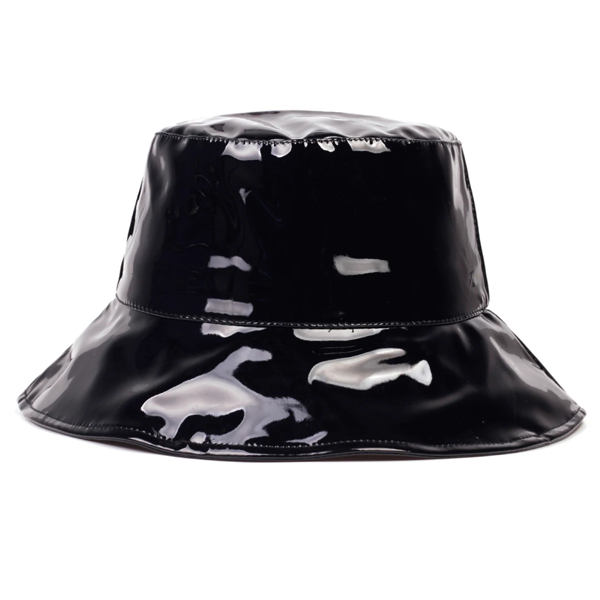 Unisex PVC Reflective Personality Bucket Hats Fishermen Caps Spring Autumn Outdoor Casual Cap Sunscreen Hat