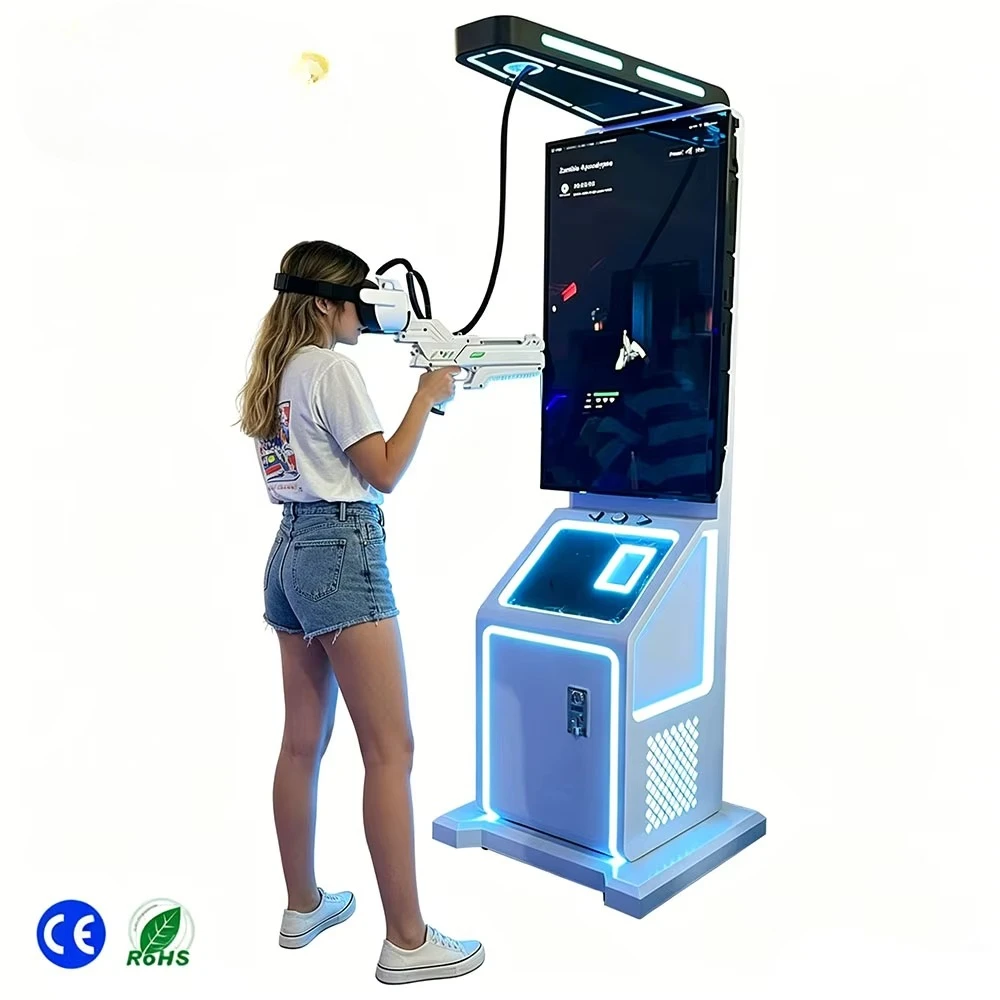 Indoor Playground Virtual Reality Machine Coin Operated Game VR Shooting Simulator Machine for Children and Adult