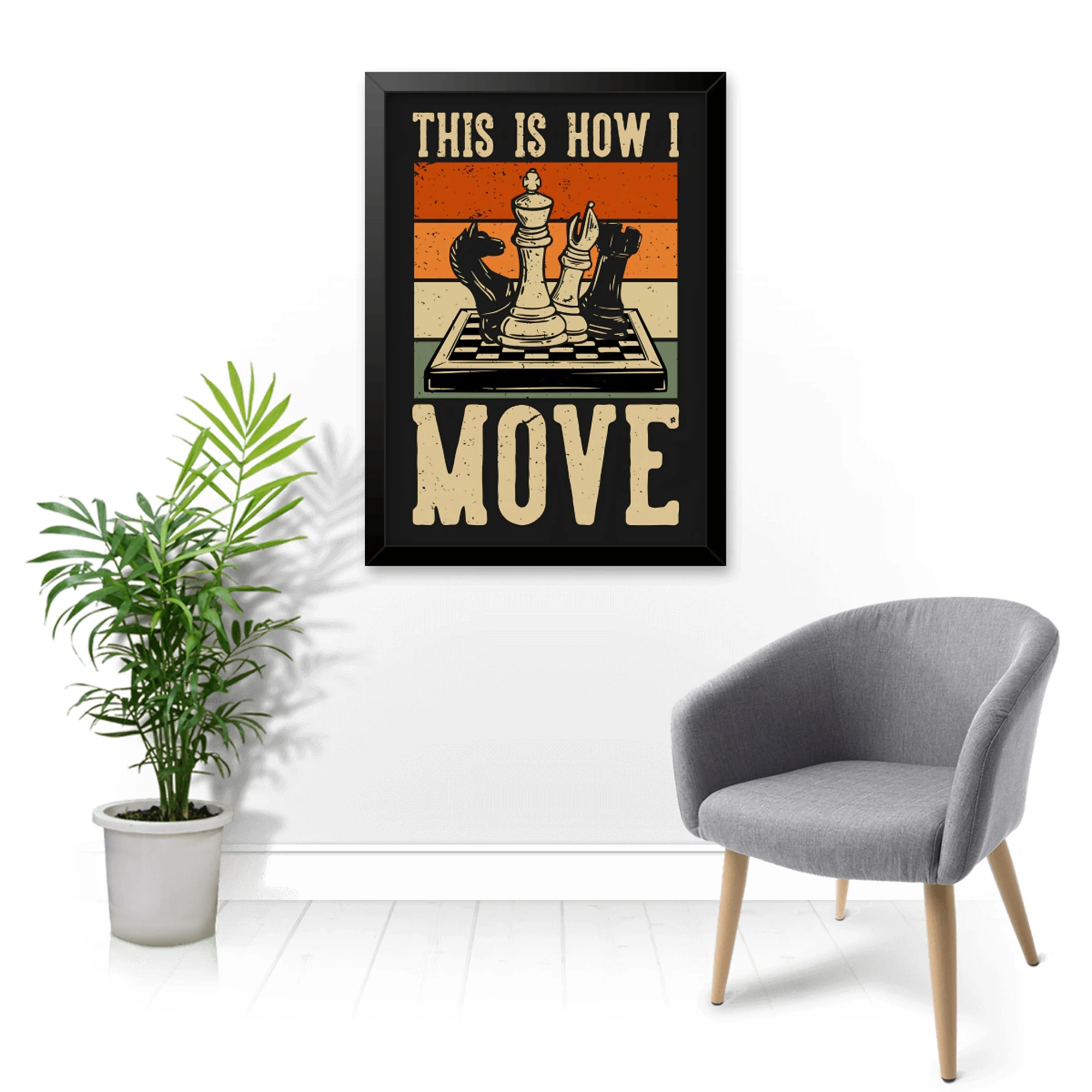 Modern This Is How I Move Chess Wall Art Print Canvas Painting Poster Picture For Living Room,Bedroom Home Decor