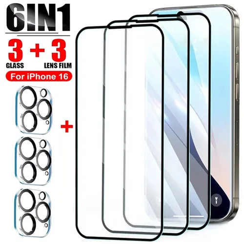Tempered Glass for IPhone 16/16 Plus/16 Pro/16 Pro Max Screen Protectors Camera Lens Anti-scratch Protective Films for IPhone16 Best5 Tempered Glass for IPhone 16/16 Plus/16 Pro/16 Pro Max Screen Protectors Camera Lens Anti-scratch Protective Films for IPhone16 Best5