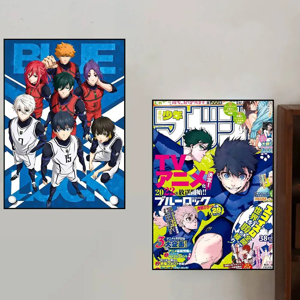 Anime B-blue Lock Poster Canvas Paintings Posters & Prints Home Bedroom Living Room Decor