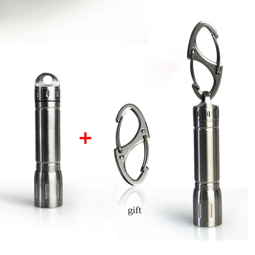 Titanium Mini Flashlight Rechargeable Small LED Portable Keychain Small Flashlight Portable EDC Gadget With Magnetic Force