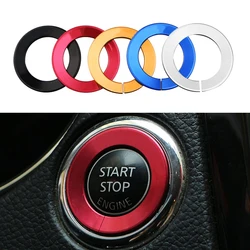 Car Ignition Start Button Cover Key Ring Key Hole Sticker Trim for Nissan X-trail Xtrail Rogue T32 Qashqai J11 Murano Teana