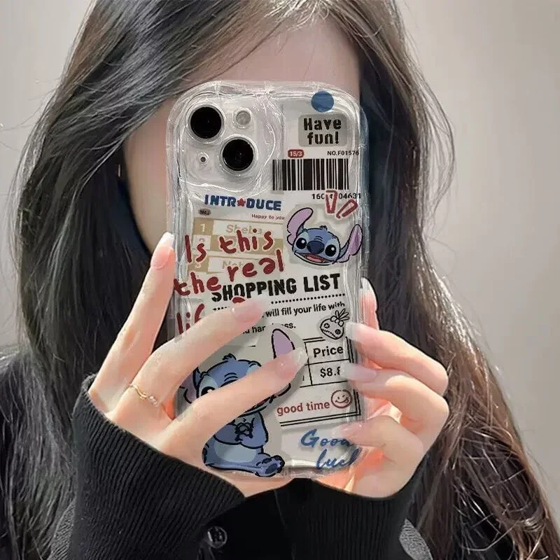 Leuke Planeet Stitch Telefoon Case Voor Samsung Galaxy A06 A05 A05S A24 A32 A33 A15 A13 A12 A16 A22 A52 A53 A23 Zachte Transparante Cover