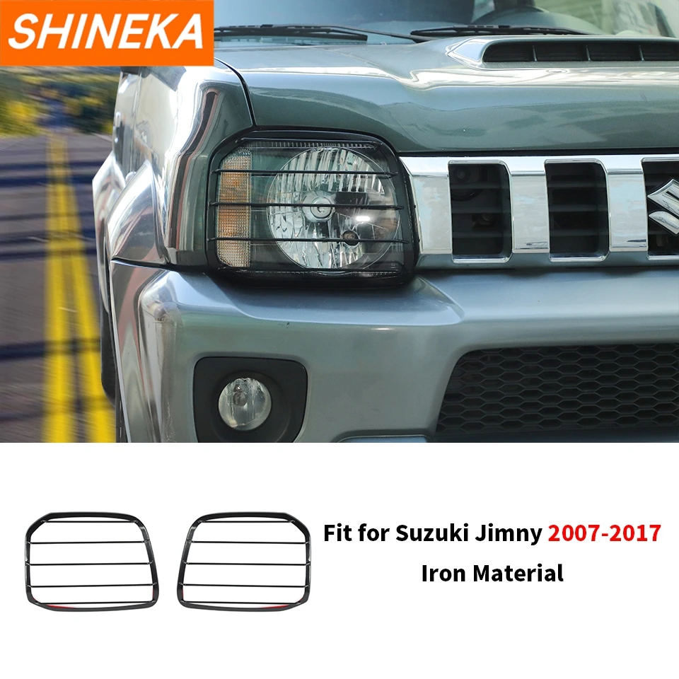 SHINEKA Car Headlight Taillight Fog Light Lamp Decoration Cover For Suzuki Jimny 2007 2008 2009 2010-2017 Exterior Accessories