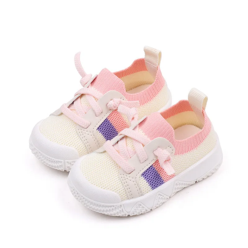 Kids Boys Girls Shoes Sneakers New Baby Soft Rubber Sole Casual First Walkers Infant Breathable Sport Shoes