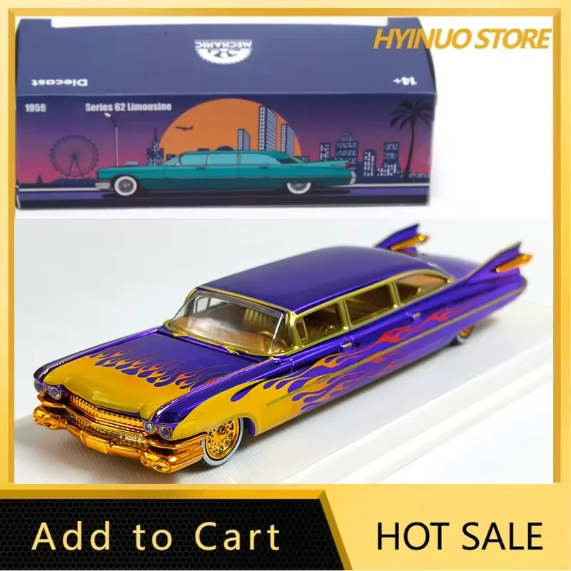 

Механик 1:64 1959, серия Cadi 62, лимузин, расширенная модель автомобиля из сплава, статическая коллекция, украшенные праздничные подарки, игрушки