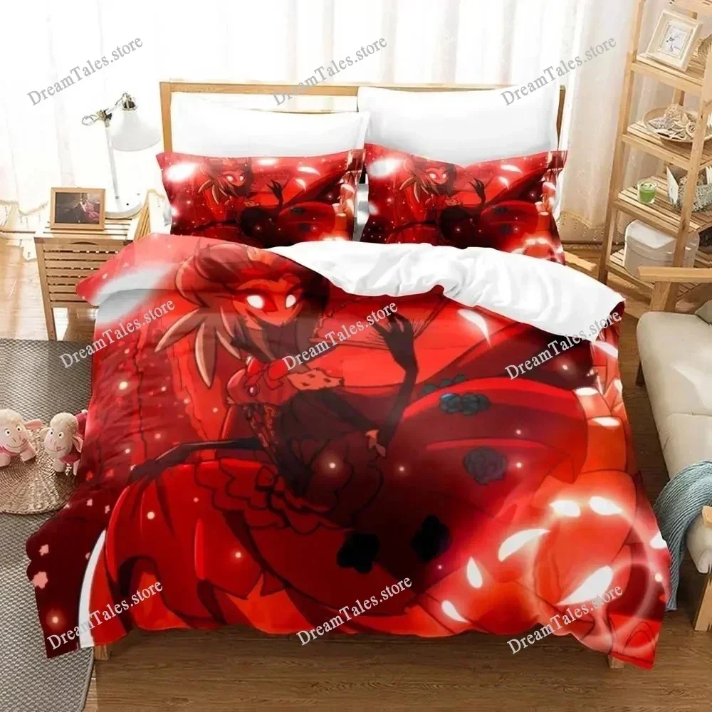 

The Amazing World Stolas Helluva Hazbin Hotels Boss Cartoon Poster Sheets Quilt Covers Bedding Dormitory Sheets Bedding Set Soft