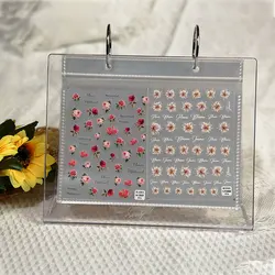Nail storage book Nail stickers display board Easy Photo Album Manicure Nail Art Tools Empty Sticker Storage Holder