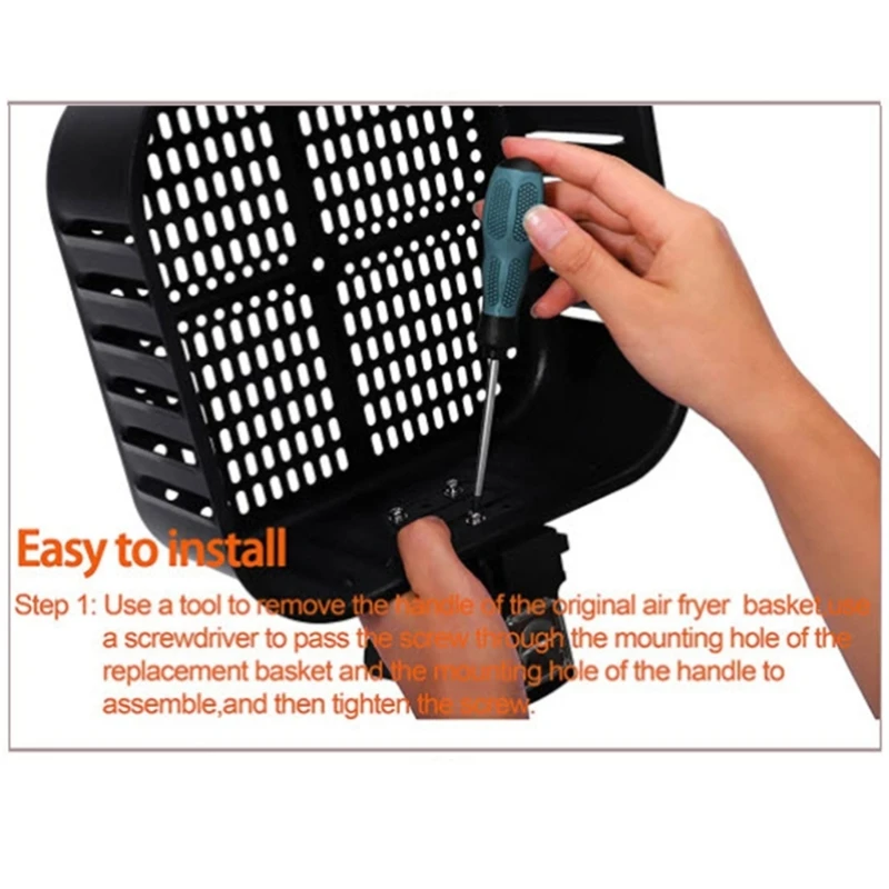 

NonStick Basket Air Fryer Replacement 5.8QT Basket for CP158-AFCS158AF Air Fryer Dishwasher Safe Easy to Clean