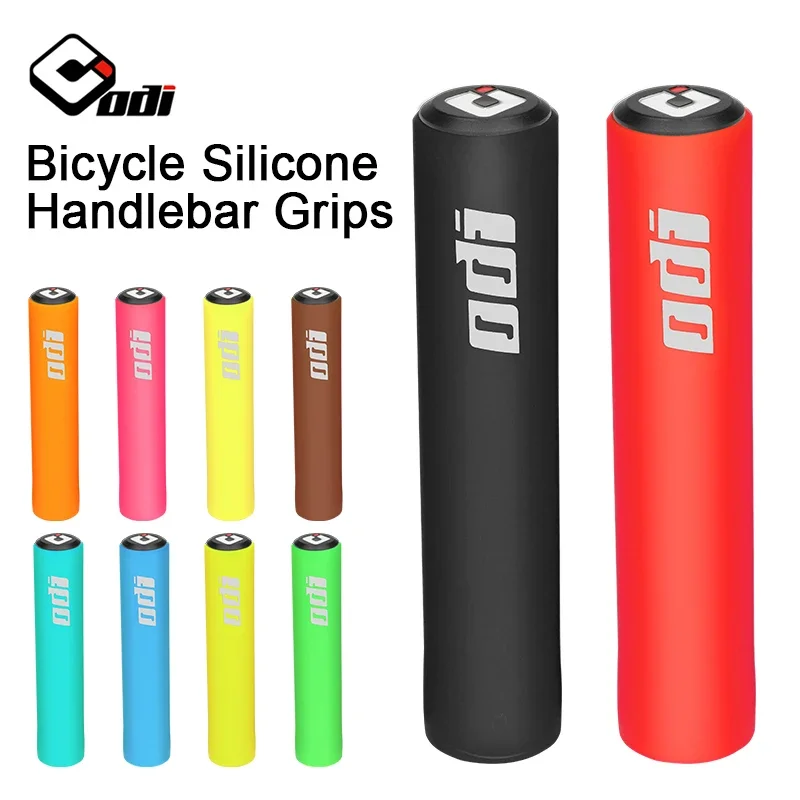 ODI Bicycle Silicone Handlebar Grips Folding Balance Bike Riding Handles Cover Shockproof Non-slip MTB Road Bike Cycling Cuffs